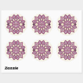 Sticker Rond Horizon Rose (Feuille)