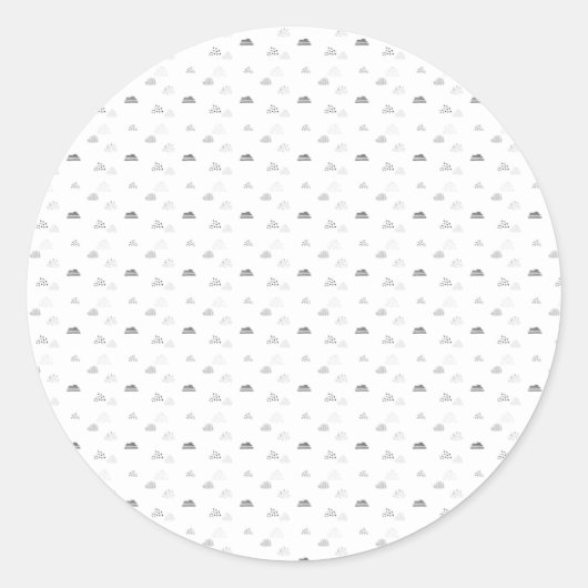 Sticker Rond Horizontal, gris moyen (Devant)