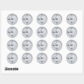 Sticker Rond Horloge (Feuille)
