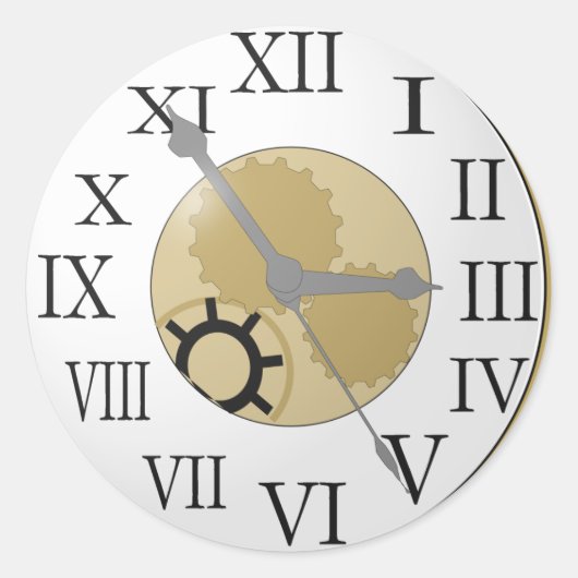 Sticker Rond Horloge antique (Devant)