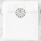 Sticker Rond Horloge romaine Face B&W (Sac)