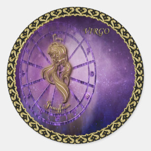 Sticker Rond horoscope de conception d'astrologie de zodiaque