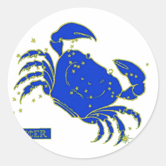 Sticker Rond Horoscope du cancer (Devant)