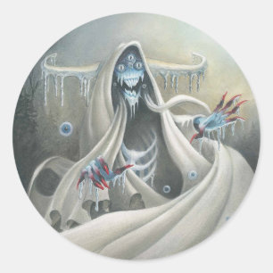 Sticker Rond Horreur Gelée