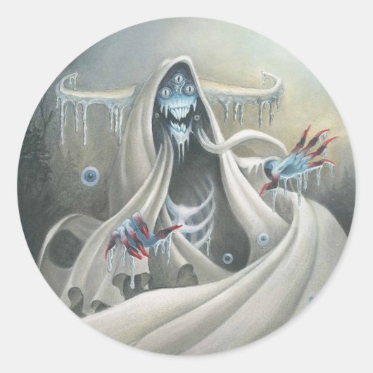Sticker Rond Horreur Gelée (Devant)