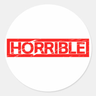 Sticker Rond Horrible Timbre