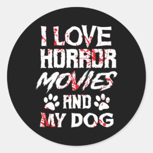 Sticker Rond Horror Movies cinématique Amateurs Halloween Fans