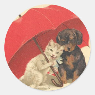Sticker Rond hors de la pluie