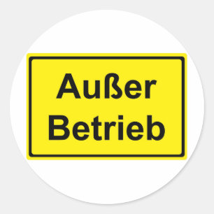Sticker Rond "Hors service"