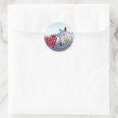 Sticker Rond HORSE coeur Valentine (Sac)