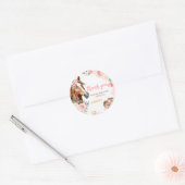 Sticker Rond Horse Cowgirl fête d'anniversaire (Enveloppe)