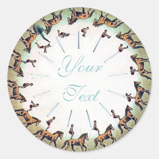 Sticker Rond Horseback Sommersault (Devant)