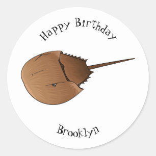 Sticker Rond Horseshoe crab