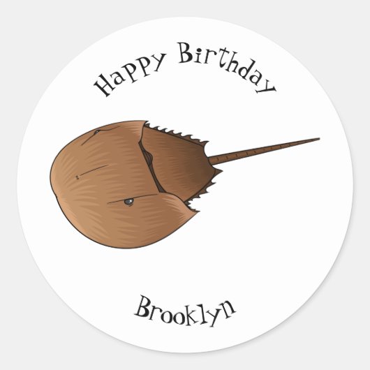 Sticker Rond Horseshoe crab (Devant)