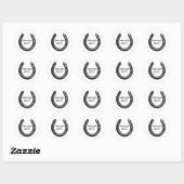 Sticker Rond Horseshowe avec un peu de rouille (Feuille)