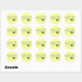 Sticker Rond Hospice CNA Green Hearts (Feuille)