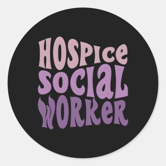 Sticker Rond Hospice Social Worker (Devant)