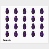 Sticker Rond Hospitalité Ananas Purple Le MUSÉE Zazzle Gif (Feuille)