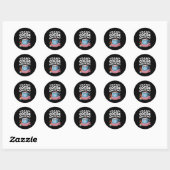 Sticker Rond Hot Cocoa Kind Of Day Cozy Winter Drink Lover Fest (Feuille)