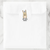 Sticker Rond Hot Cross Bunny Funny Angry Rabbit Pun (Sac)