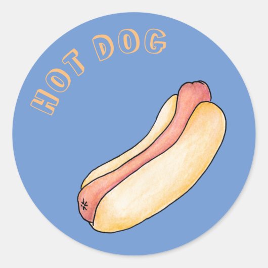Sticker Rond Hot dog (Devant)