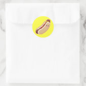 Sticker Rond Hot Dog ! (Sac)