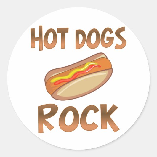 Sticker Rond Hot Dogs Rock (Devant)