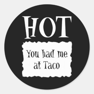 Sticker Rond HOT - Paquet chaud Halloween Costume Taco 1