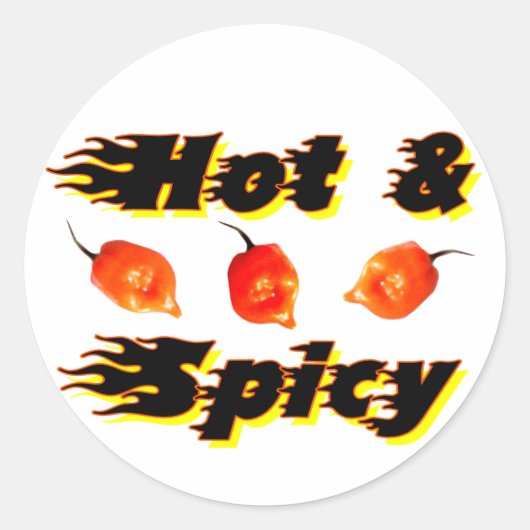 Sticker Rond Hot & Spicy /5 (Devant)