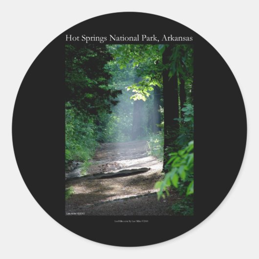 Sticker Rond Hot Springs National Park Dead Chef Trail Dons (Devant)