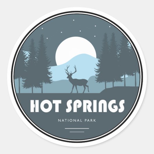 Sticker Rond Hot Springs National Park Deer (Devant)