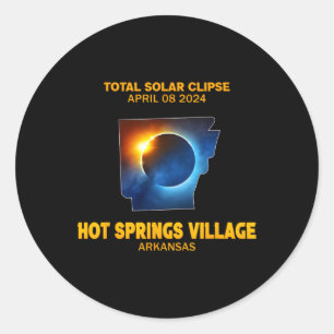 Sticker Rond Hot Springs Village Arkansas 2024 Total Solar Ecli