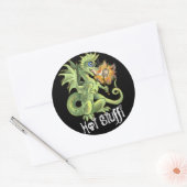 Sticker Rond Hot Stups! lil marshmellow dragon torréfié (Enveloppe)