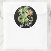 Sticker Rond Hot Stups! lil marshmellow dragon torréfié (Sac)