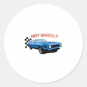 Sticker Rond Hot Wheels – Vitesse, Style & Puissance