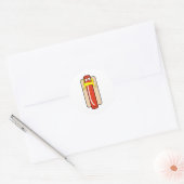 Sticker Rond Hotdog Hulk Hogan (Enveloppe)