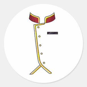 Sticker Rond Hotel Bellhop Easy Lazy Funny Halloween Costume Co