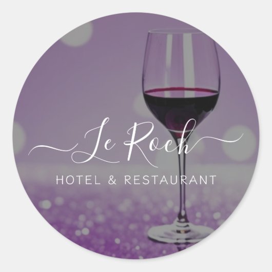 STICKER ROND HÔTEL & RESTAURANT BAR CAFE WINE (Devant)