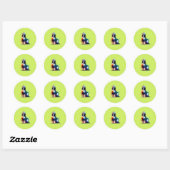Sticker Rond Hound afghan (Feuille)