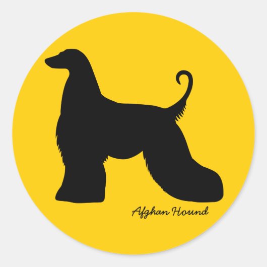 Sticker Rond Hound afghan (Devant)