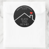 Sticker Rond House Heart Custom Realtor Business (Sac)