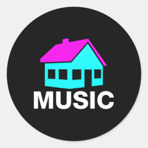 Sticker Rond House Music Edm Rave