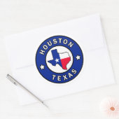 Sticker Rond Houston Texas (Enveloppe)