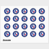 Sticker Rond Houston Texas (Feuille)