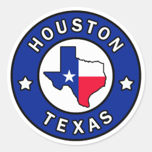 Sticker Rond Houston Texas