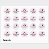 Sticker Rond Houston, Texas (Feuille)