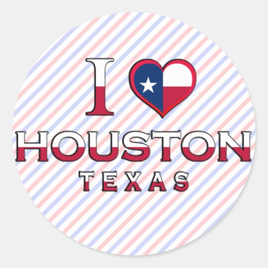 Sticker Rond Houston, Texas (Devant)