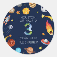 Houston We Have A 3 Year Old Fête d'anniversaire d