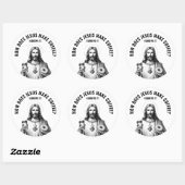 Sticker Rond How does Jesus make coffee? Hebrews it (Feuille)