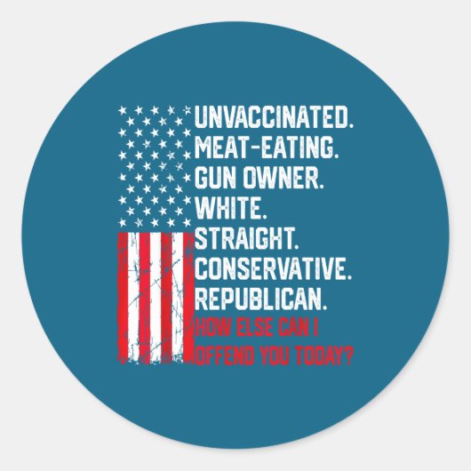 Sticker Rond How Else Can I Offend You Today Funny Saying Quote (Devant)